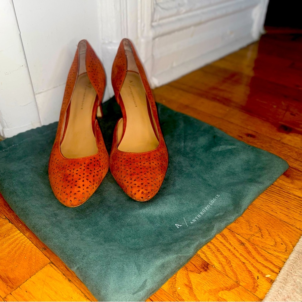 Anthropologie Suede Heels